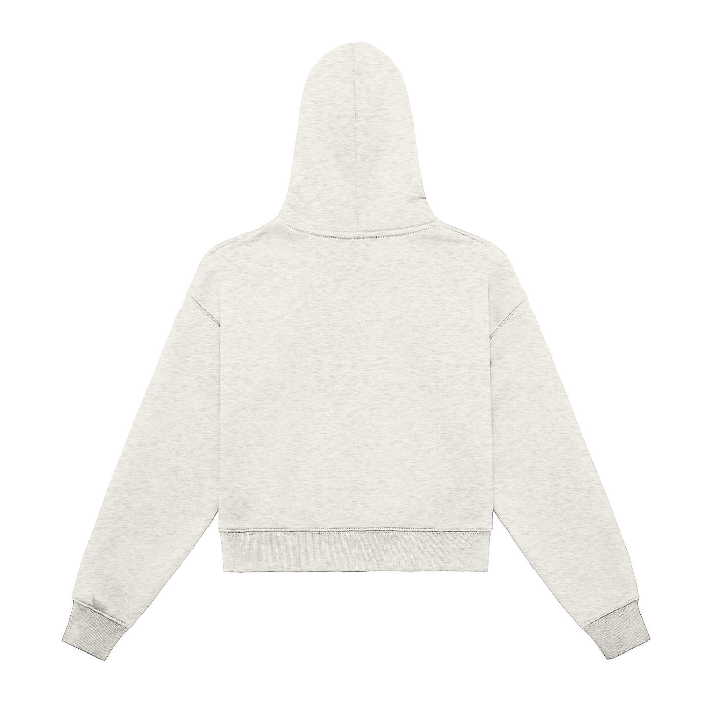 Rose Fleeced Zip-Up Cropped Hoodie