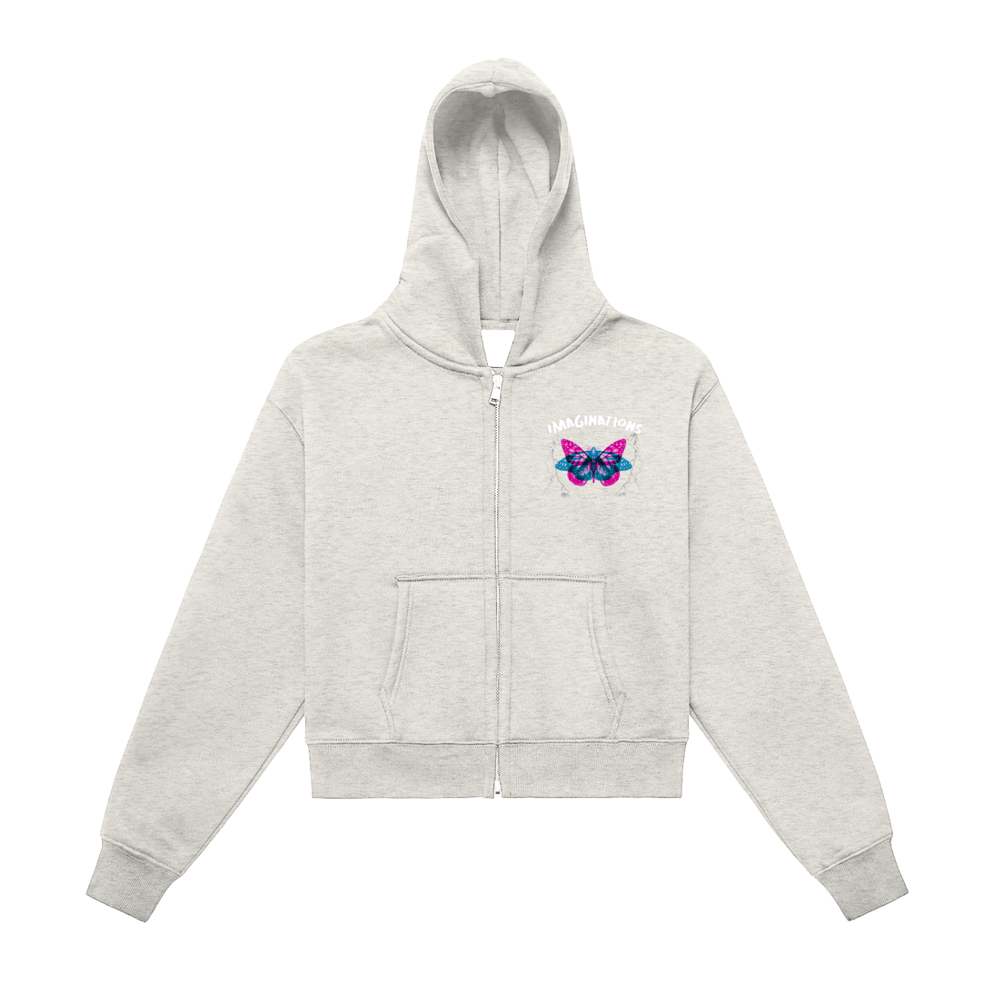 Evolve Fleeced Zip-Up Cropped Hoodie