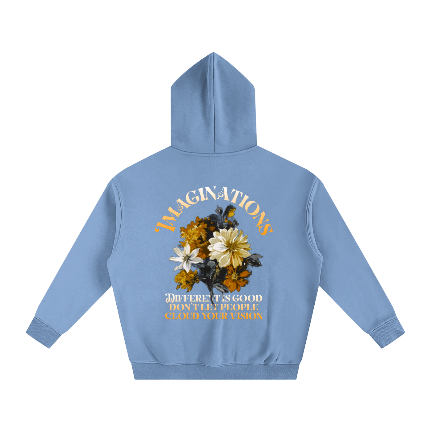 Flower Oversize Fleeced Hoodie