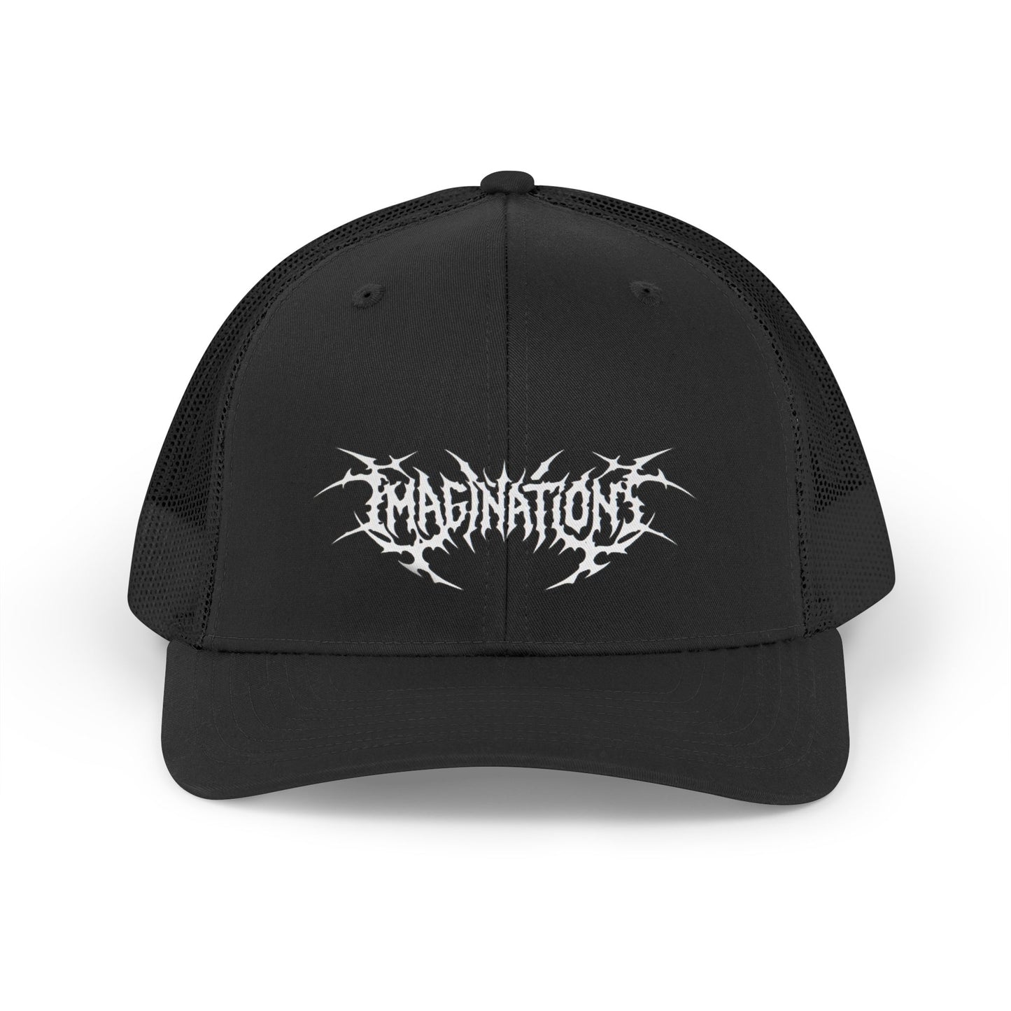 Black Metal Trucker Hat
