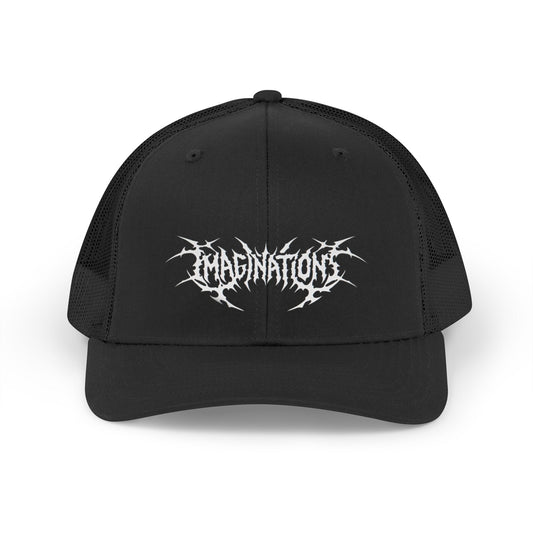 Black Metal Trucker Hat