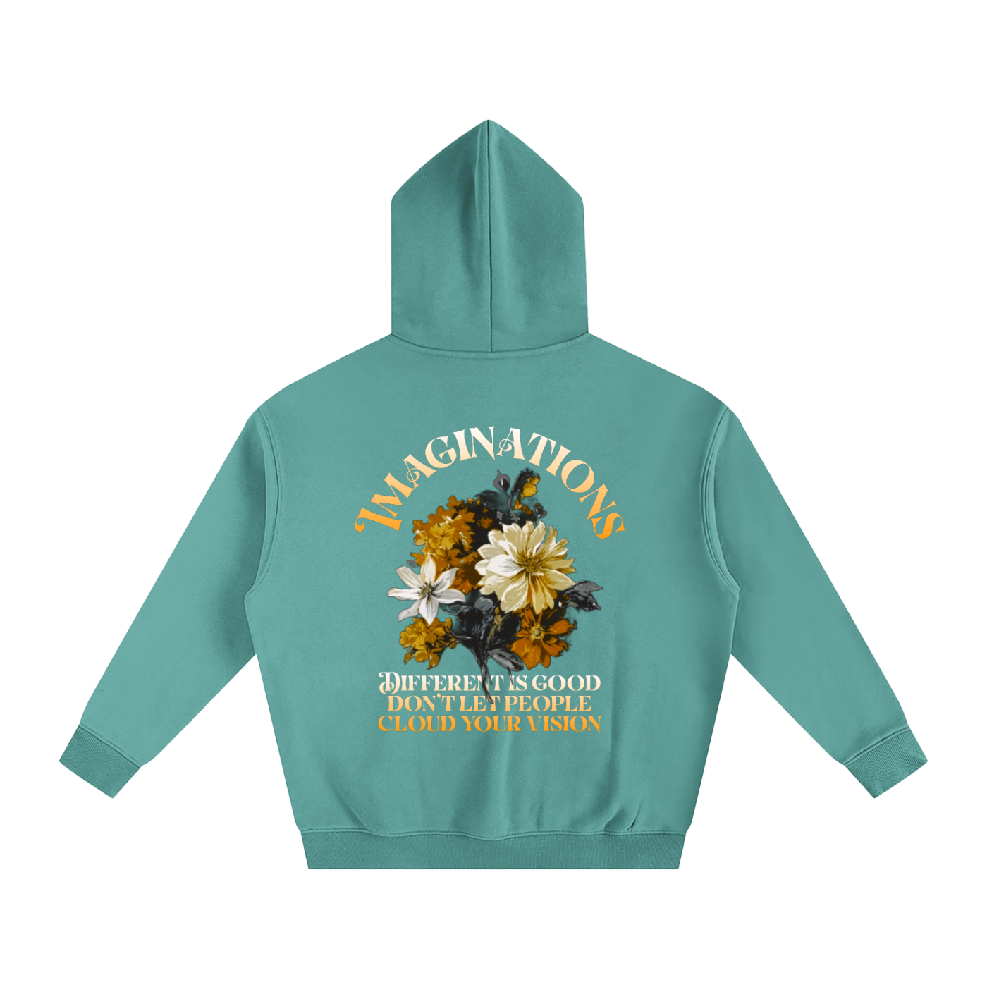 Flower Oversize Fleeced Hoodie