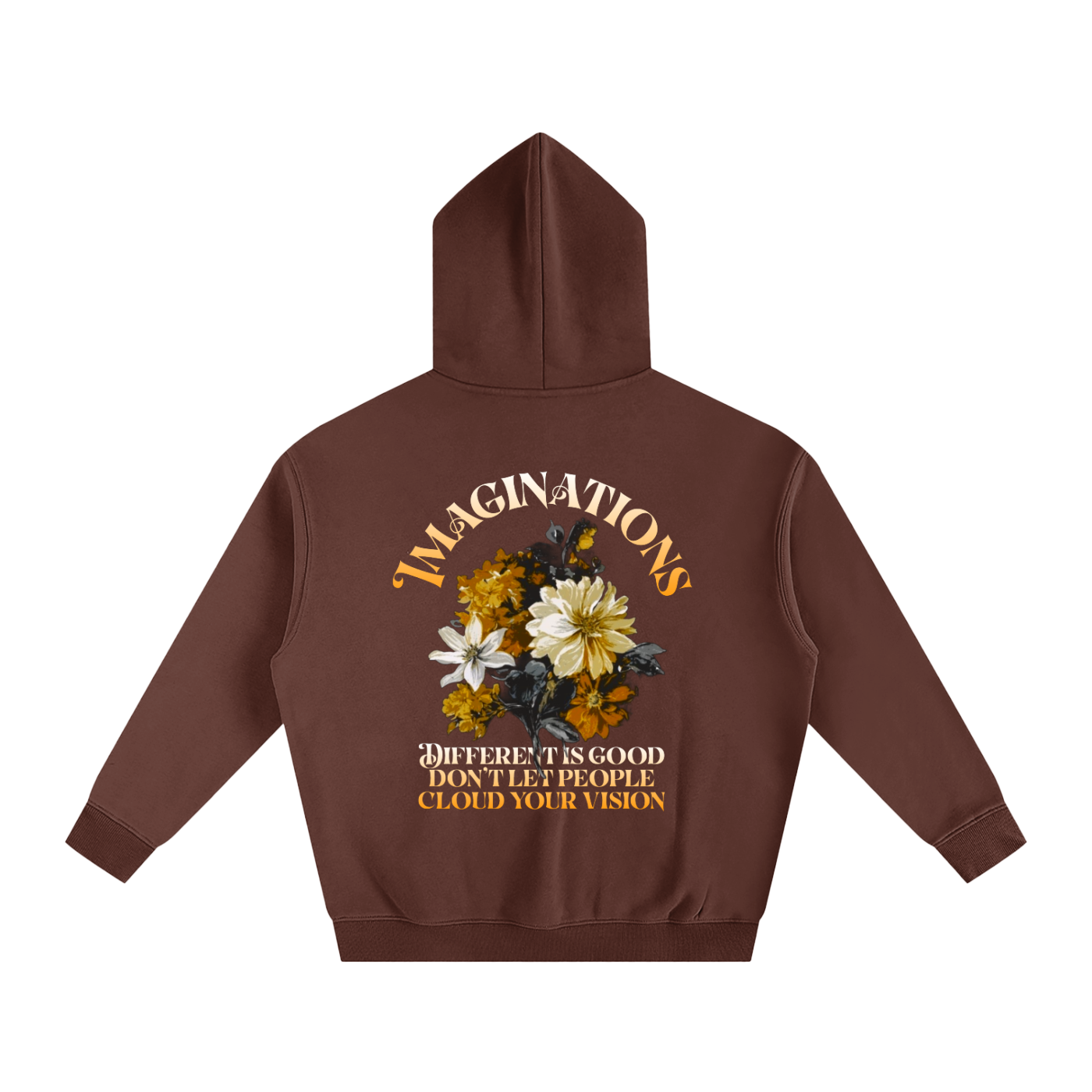 Flower Oversize Fleeced Hoodie