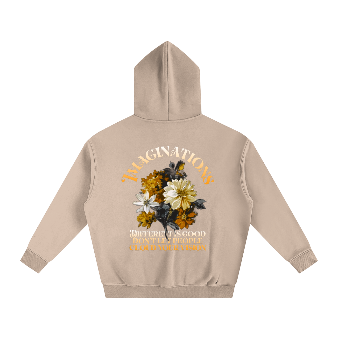 Flower Oversize Fleeced Hoodie