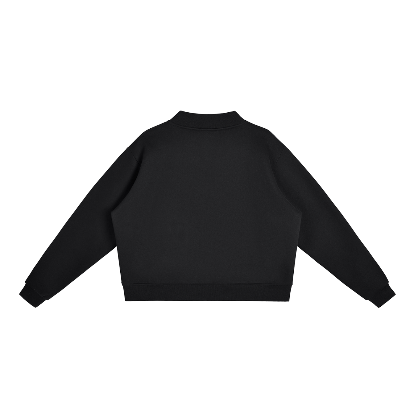 Simple Mock-Neck Crew Sweatshirt