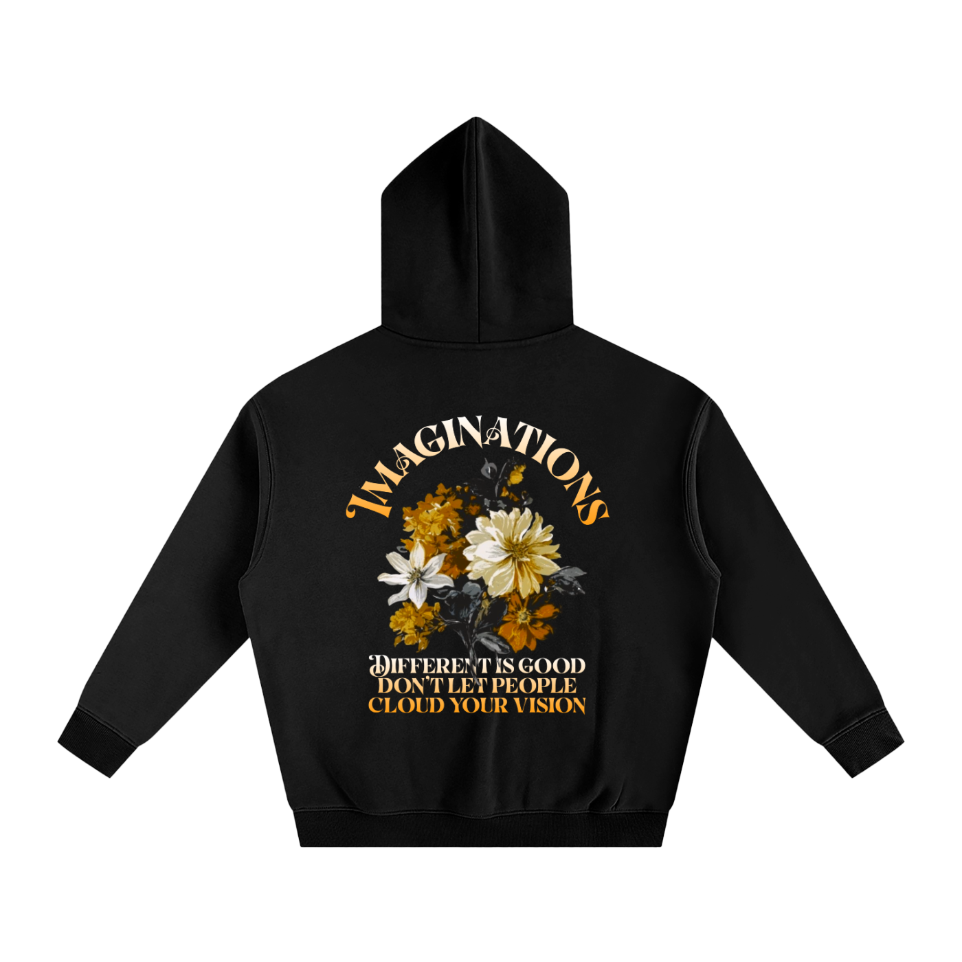 Flower Oversize Fleeced Hoodie