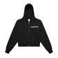 Classic Fleeced Zip-Up Cropped Hoodie