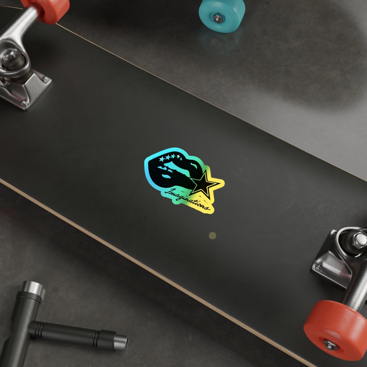 Lips Holographic Die-Cut Sticker