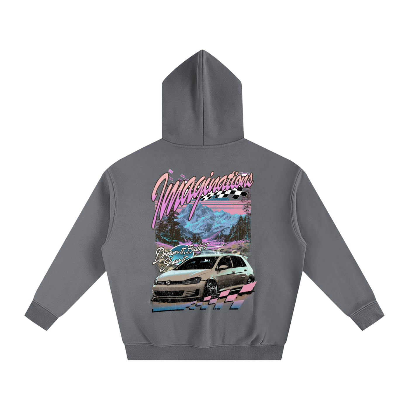 Retro Oversize Fleeced Hoodie