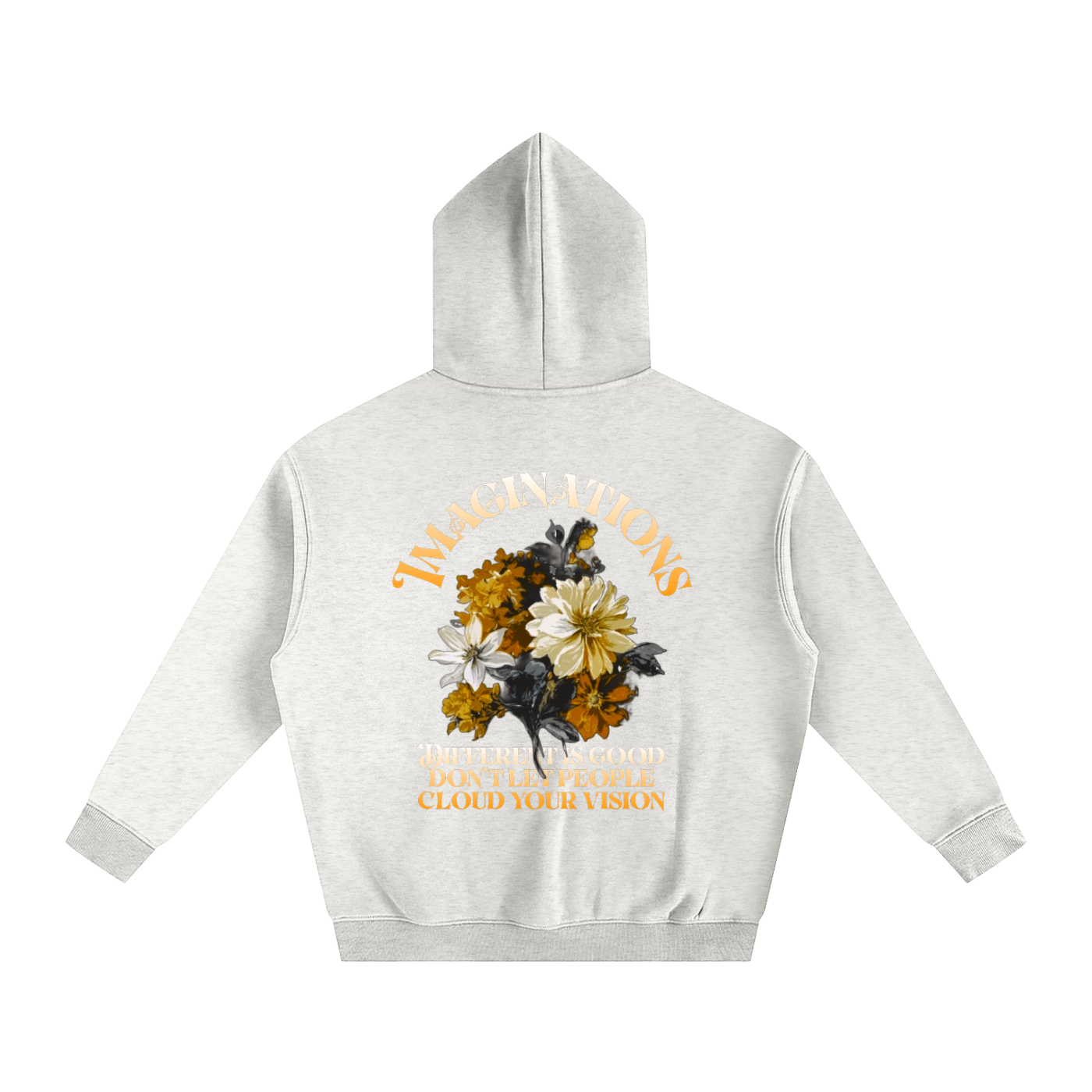 Flower Oversize Fleeced Hoodie