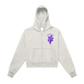 Rose Fleeced Zip-Up Cropped Hoodie