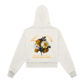 Flower Zip-Up Cropped Hoodie