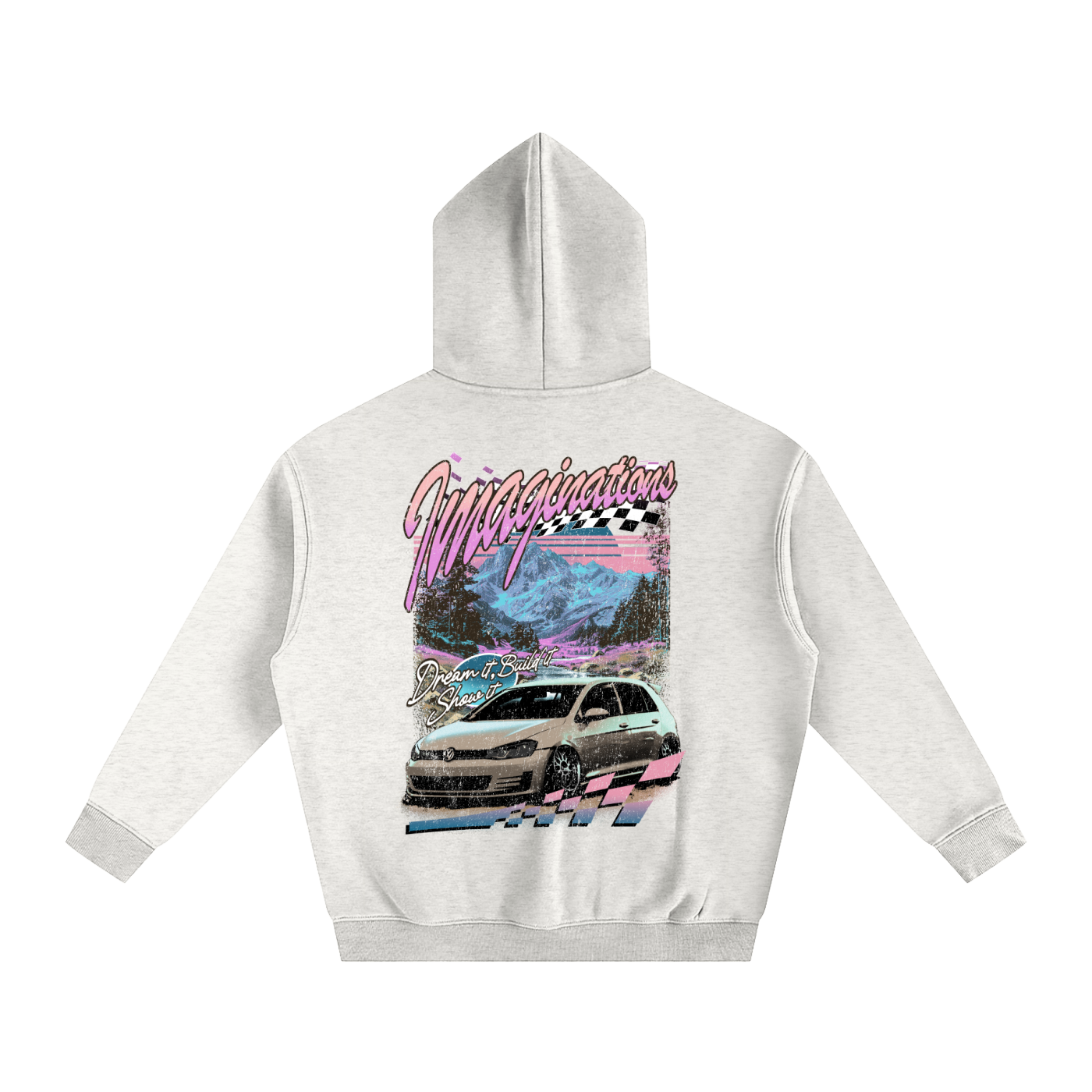 Retro Oversize Fleeced Hoodie