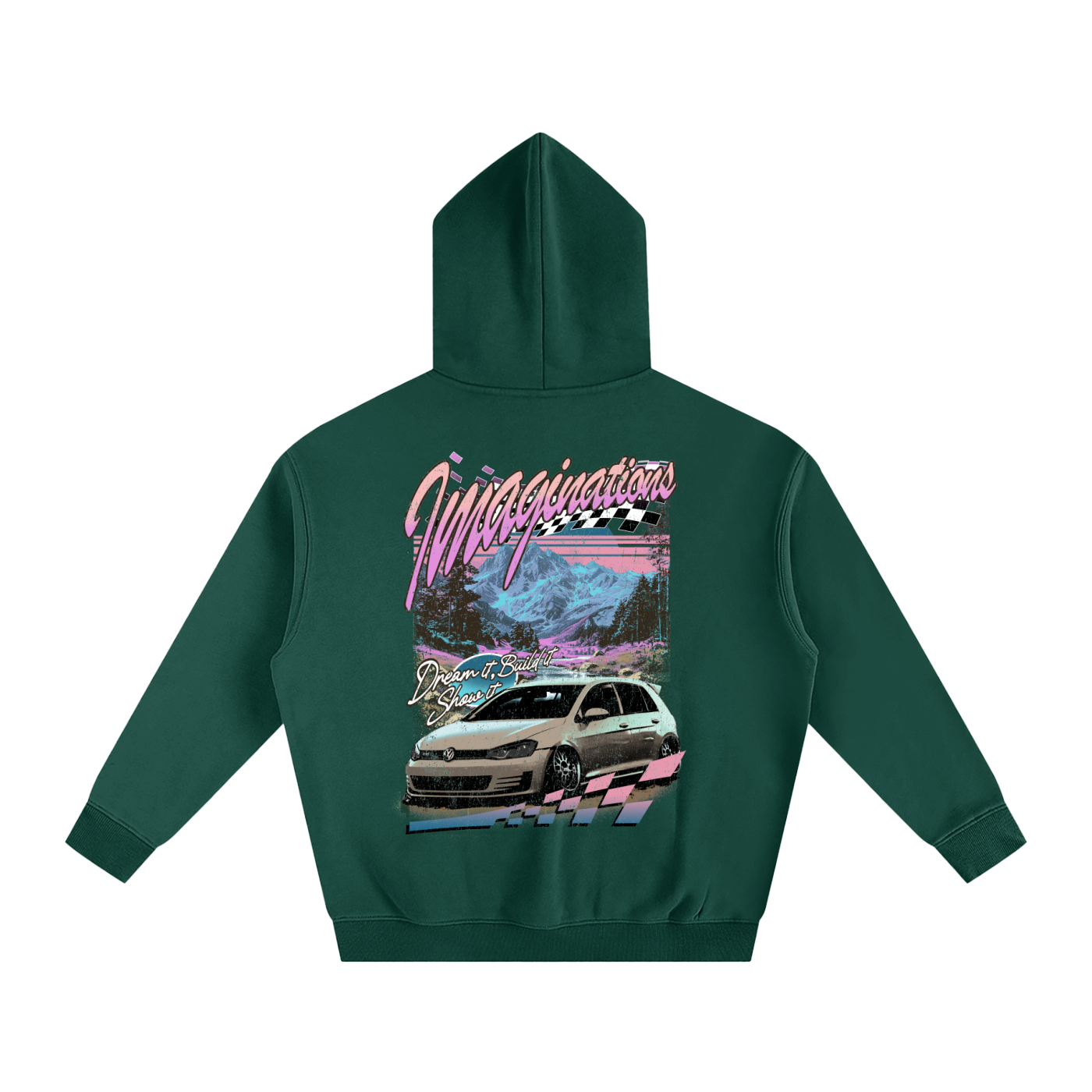 Retro Oversize Fleeced Hoodie