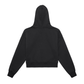 Rose Fleeced Zip-Up Cropped Hoodie