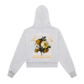 Flower Zip-Up Cropped Hoodie