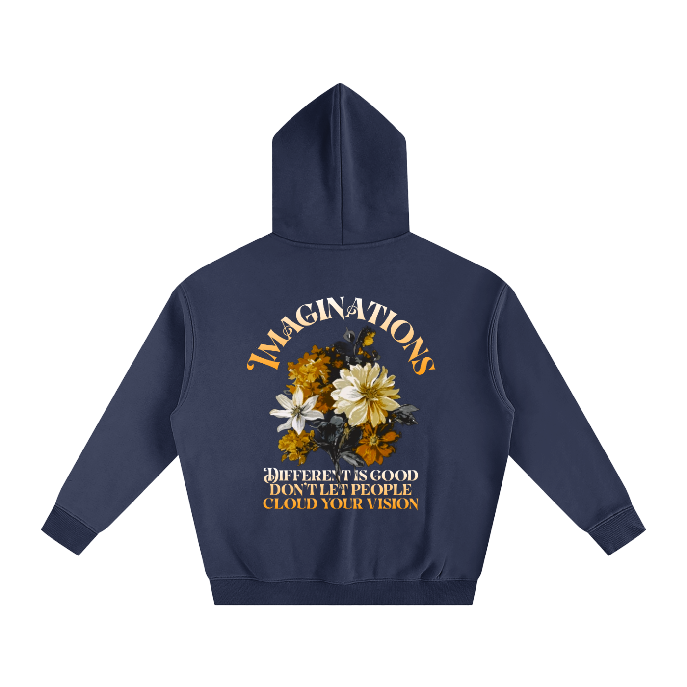 Flower Oversize Fleeced Hoodie