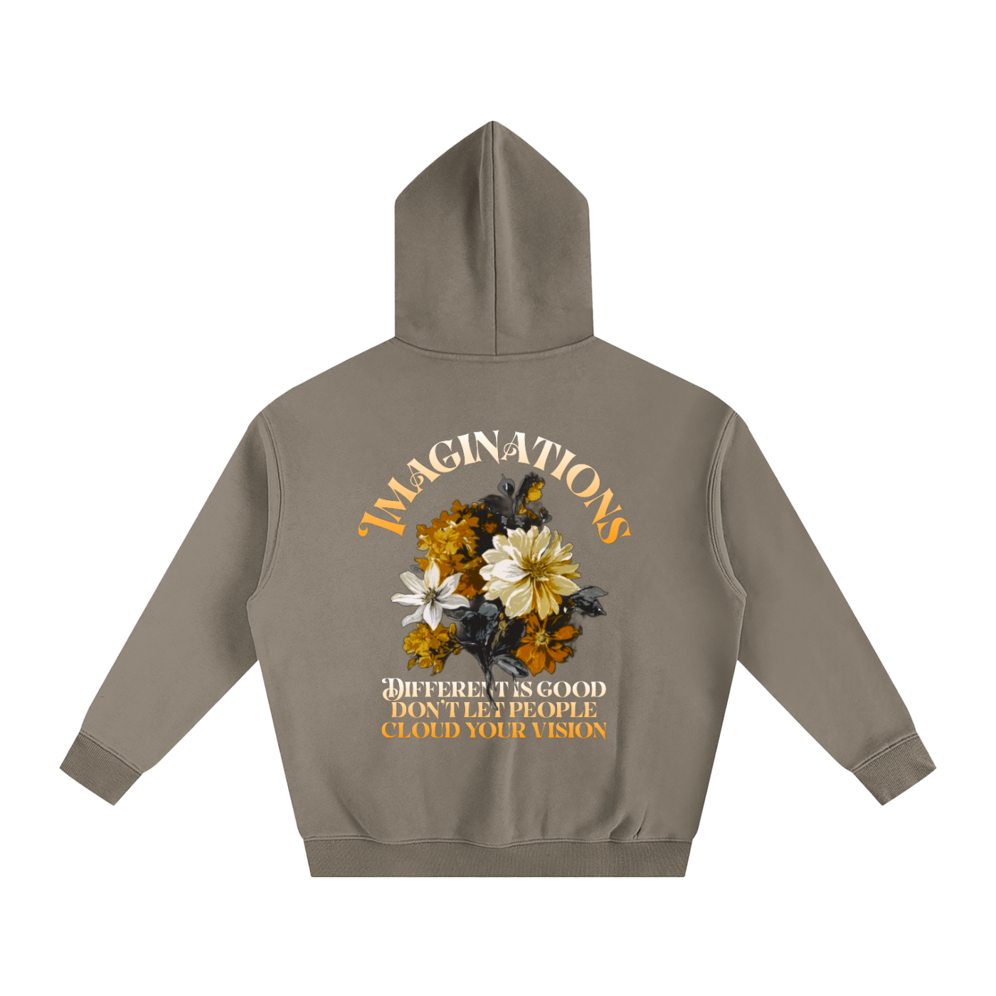 Flower Oversize Fleeced Hoodie