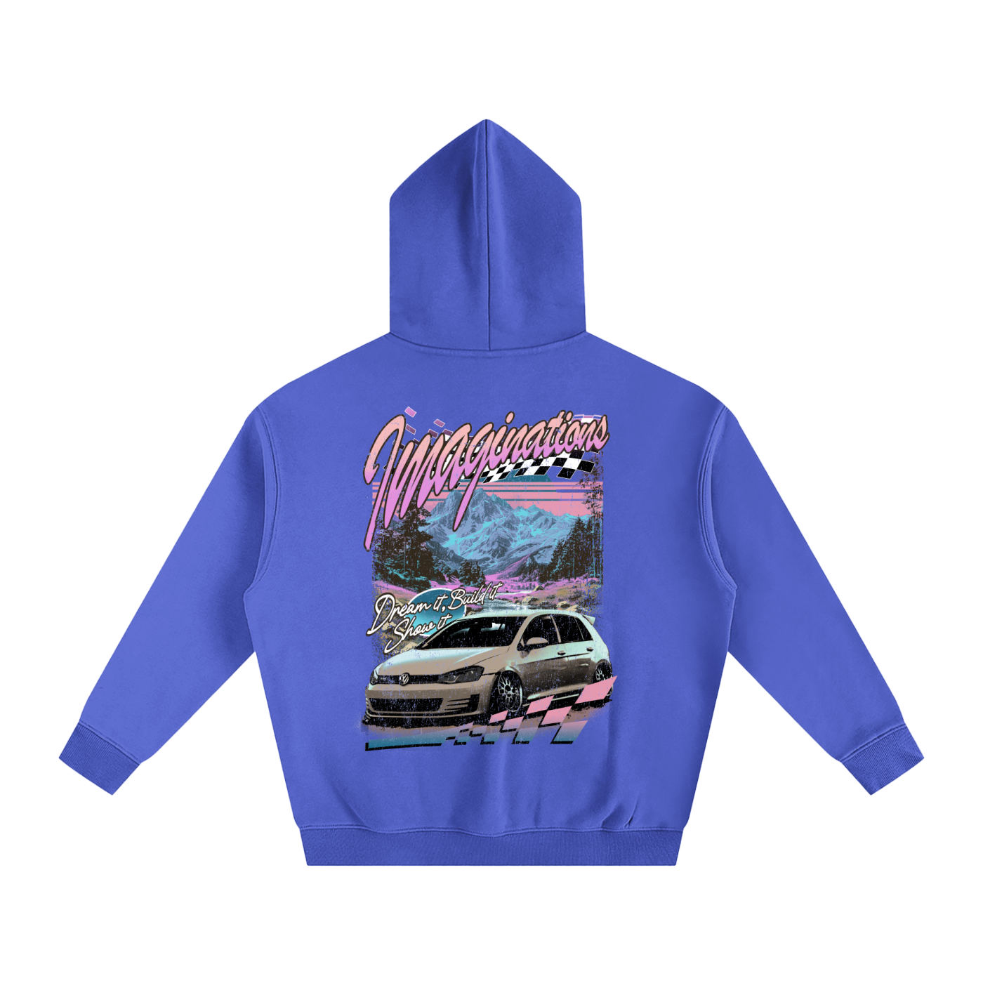 Retro Oversize Fleeced Hoodie