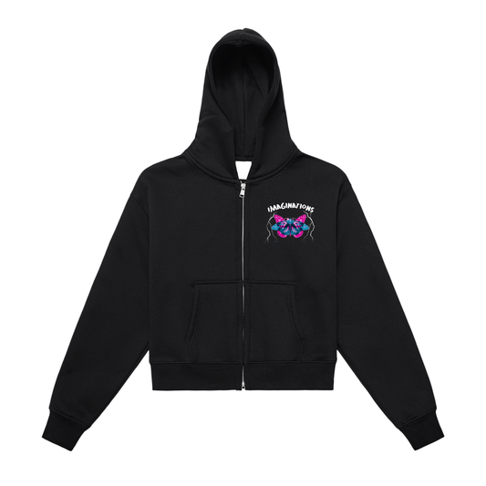 Evolve Fleeced Zip-Up Cropped Hoodie