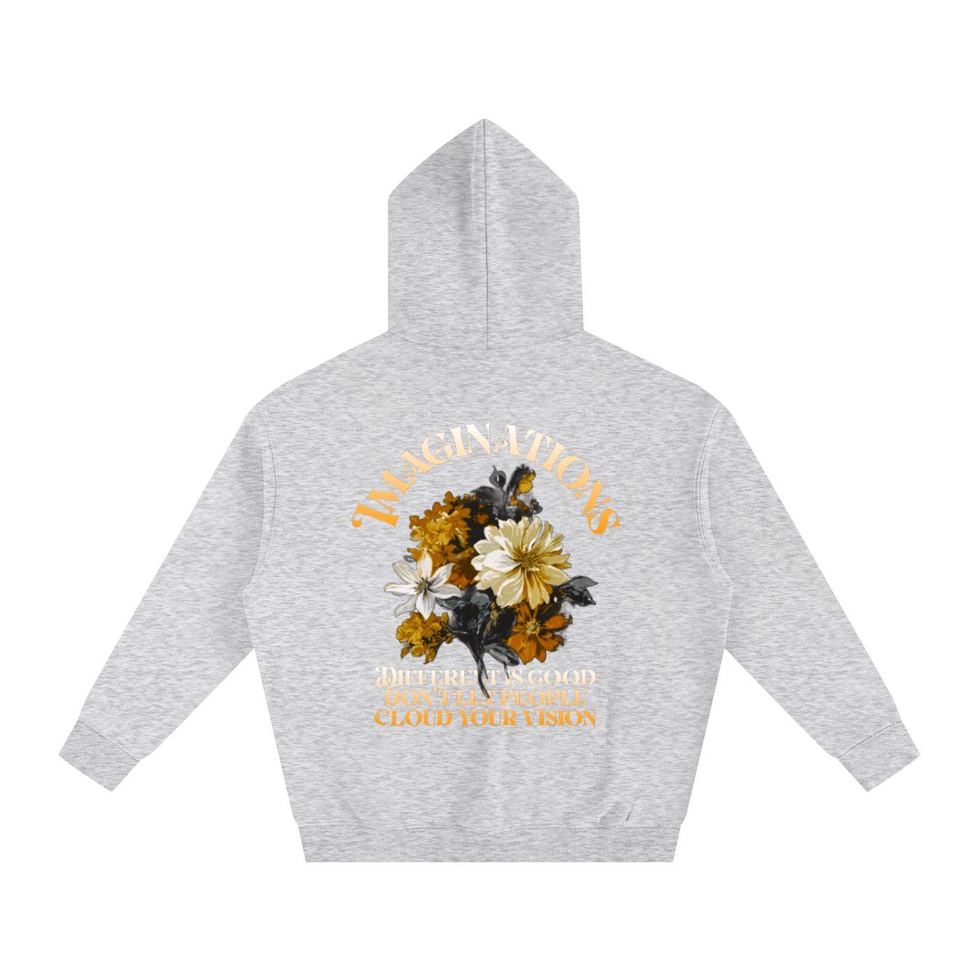 Flower Oversize Fleeced Hoodie