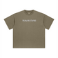 260GSM Unisex Heavyweight Re-Washed Distressed Crew Neck T-shirt Camel