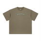 260GSM Unisex Heavyweight Re-Washed Distressed Crew Neck T-shirt Camel