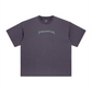 260GSM Unisex Heavyweight Re-Washed Distressed Crew Neck T-shirt Grape Purple