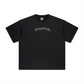 260GSM Unisex Heavyweight Re-Washed Distressed Crew Neck T-shirt Black
