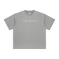 260GSM Unisex Heavyweight Re-Washed Distressed Crew Neck T-shirt Medium Grey