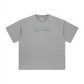 260GSM Unisex Heavyweight Re-Washed Distressed Crew Neck T-shirt Medium Grey