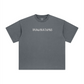 260GSM Unisex Heavyweight Re-Washed Distressed Crew Neck T-shirt Slate blue