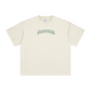 260GSM Unisex Heavyweight Re-Washed Distressed Crew Neck T-shirt Apricot Grey