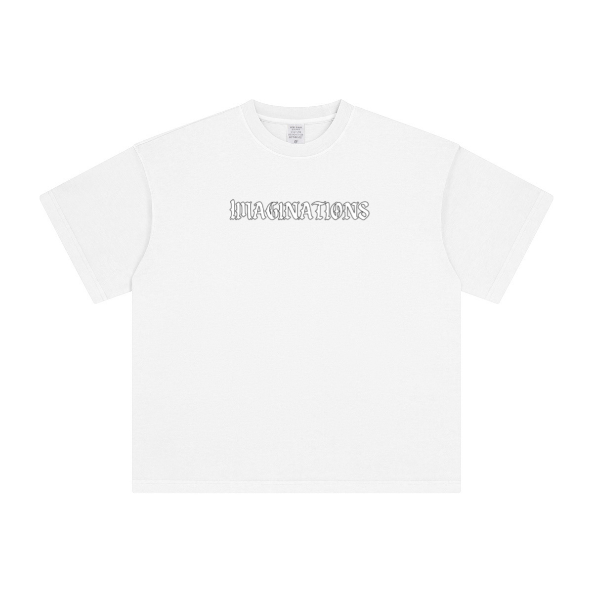 260GSM Unisex Heavyweight Re-Washed Distressed Crew Neck T-shirt White