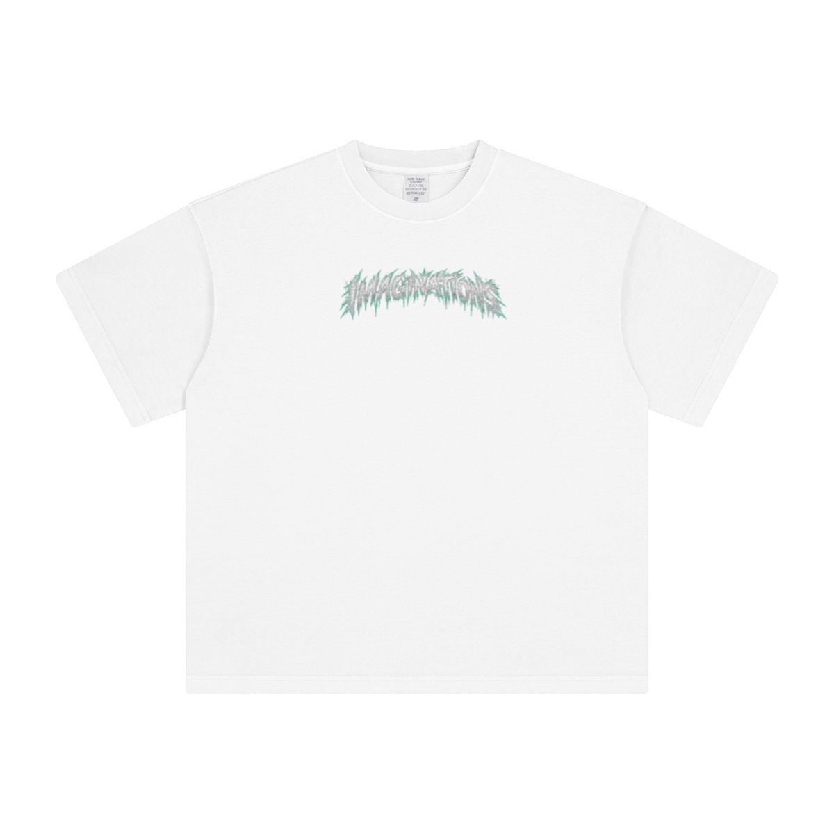260GSM Unisex Heavyweight Re-Washed Distressed Crew Neck T-shirt White