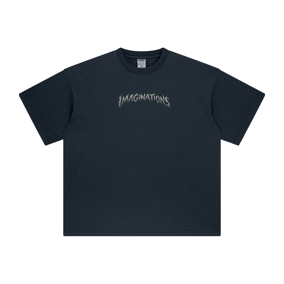 260GSM Unisex Heavyweight Re-Washed Distressed Crew Neck T-shirt Royal Blue