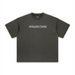 260GSM Unisex Heavyweight Re-Washed Distressed Crew Neck T-shirt Dark gray