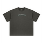 260GSM Unisex Heavyweight Re-Washed Distressed Crew Neck T-shirt Dark gray