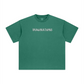 260GSM Unisex Heavyweight Re-Washed Distressed Crew Neck T-shirt Green