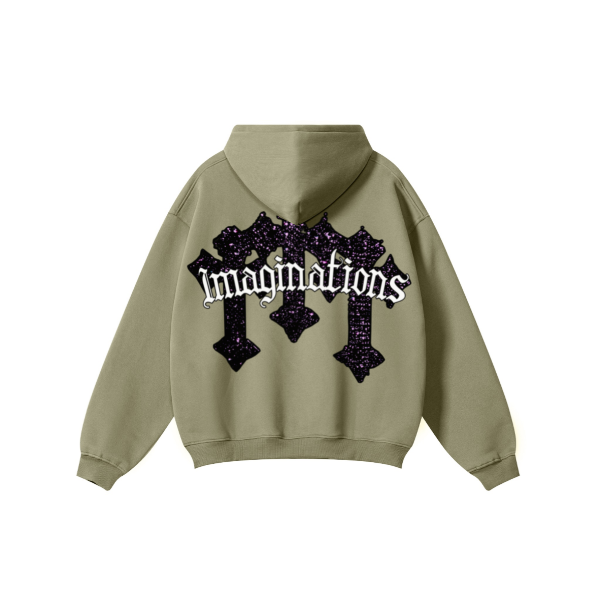 345GSM Men's Solid Color Pullover Hoodie Ash Gray