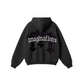 345GSM Men's Solid Color Pullover Hoodie Black