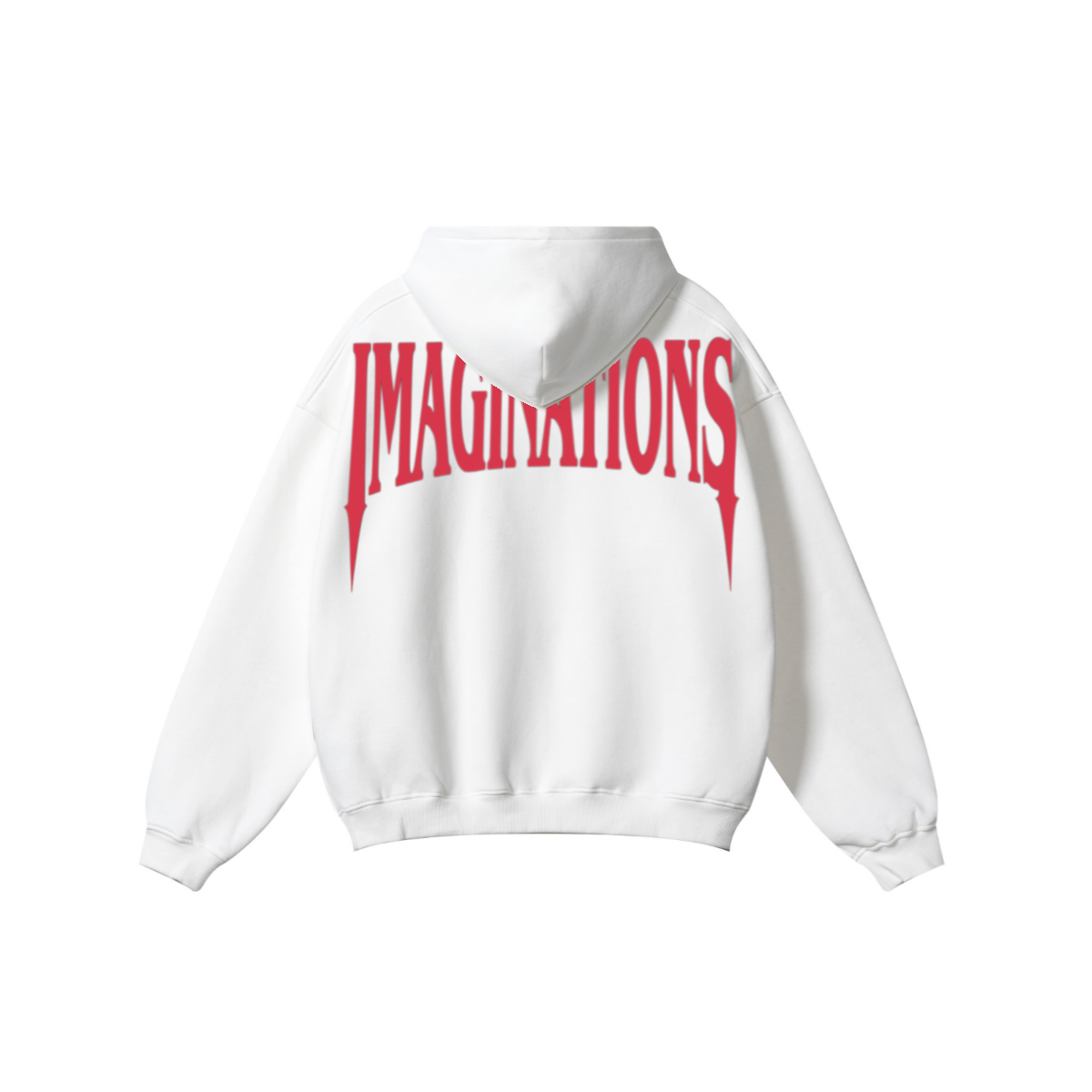 345GSM Men's Solid Color Pullover Hoodie White