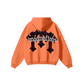 345GSM Men's Solid Color Pullover Hoodie Orange