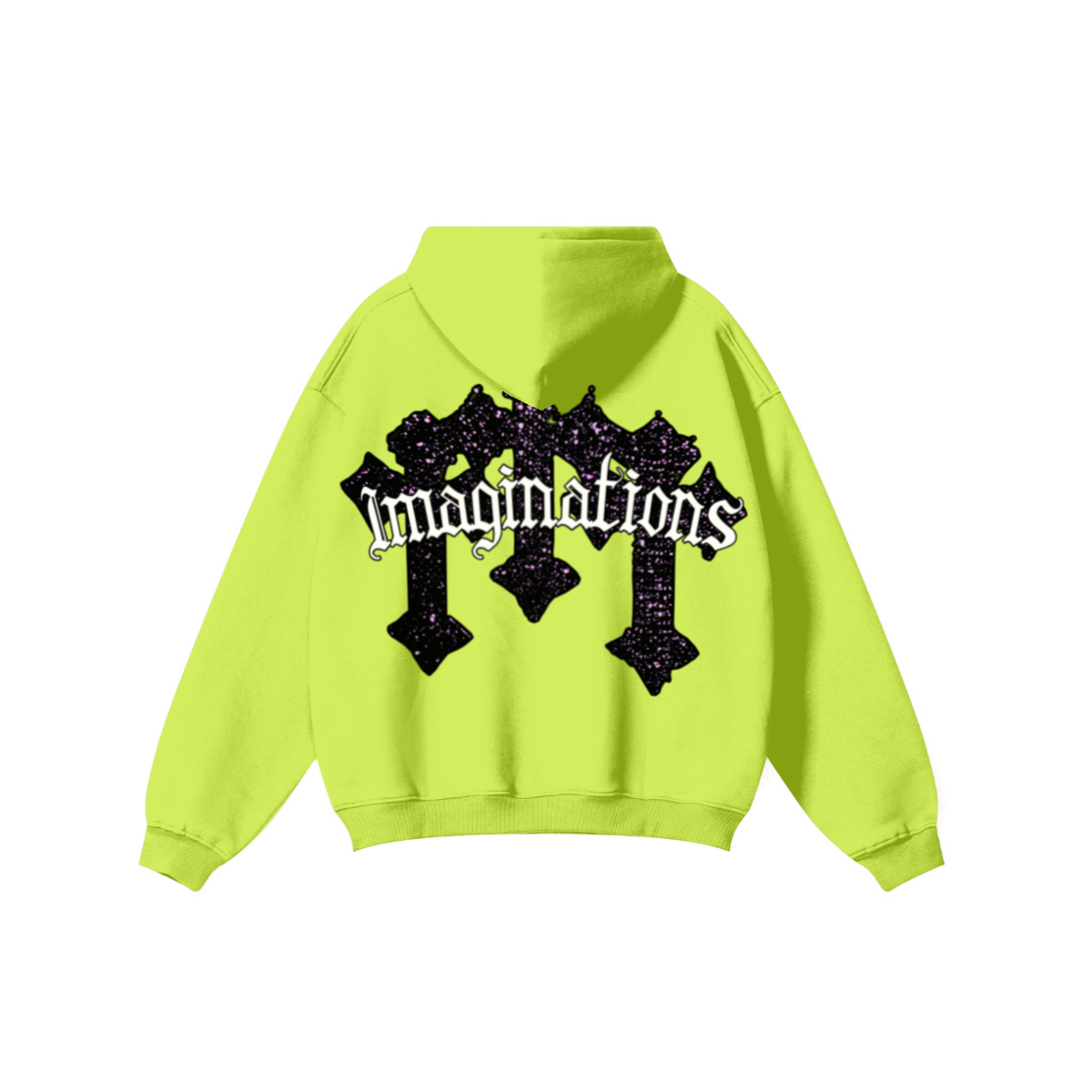 345GSM Men's Solid Color Pullover Hoodie Olive Green