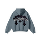 345GSM Men's Solid Color Pullover Hoodie Misty Blue
