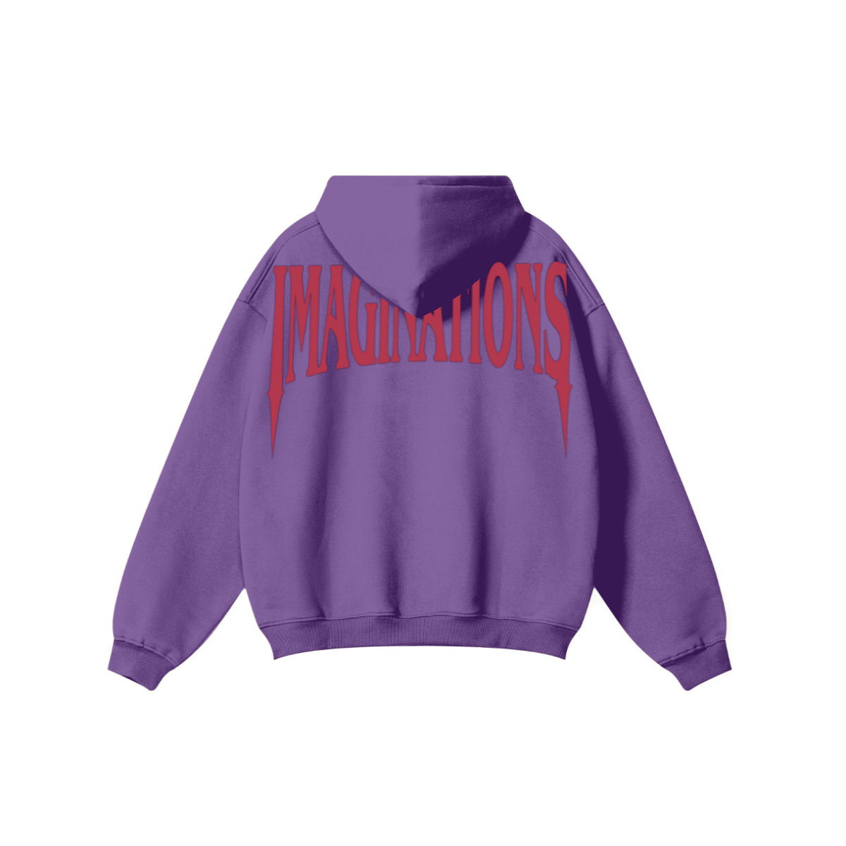 345GSM Men's Solid Color Pullover Hoodie Purple