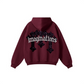 345GSM Men's Solid Color Pullover Hoodie Deep Red