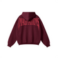 345GSM Men's Solid Color Pullover Hoodie Deep Red