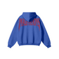 345GSM Men's Solid Color Pullover Hoodie Cyan Blue