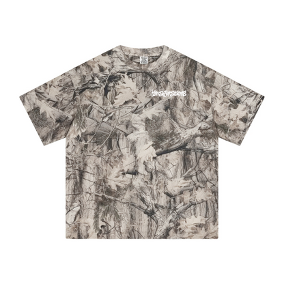 240GSM Unisex Loose-Fit Camouflage T-shirt Branch Camouflage